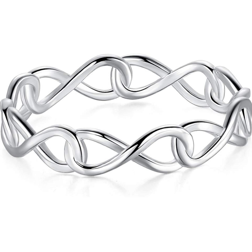 BORUO STERLING SILVER INFINITY RING